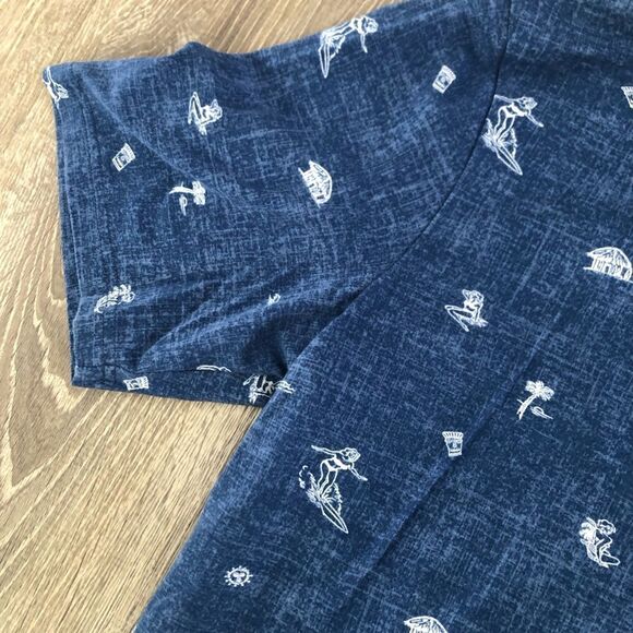 Johnnie O Hangin Out Short Sleeve Button Up Shirt Men Size Medium Surfing Beach - Picture 5 of 11